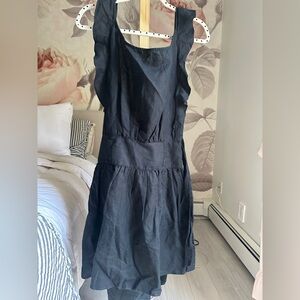 Free People Black Mini bow Dress Sz M new no tags